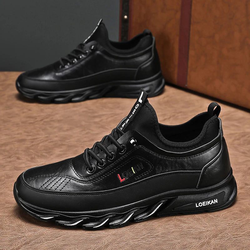 Men's Casual Fashion Orthopedic Hiking Shoes – Anti-Puncture, Anti-Collision, Non-Slip Arch Support Leather Outdoor Sports Shoes for All-Terrain Performance