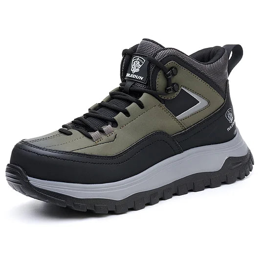 Men's Orthopedic Protective Hiking/Work Boots - Waterproof, Slip-resistant, Impact-resistant, Puncture-resistant - Wide toe box, Arch Support, Ankle Support