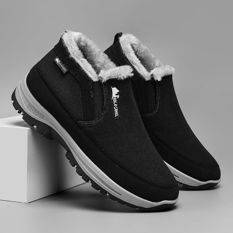 Men's Outdoor Slip-on Warm Boots - Slip-resistant, Puncture-resistant - Arch Support, Wide Toe