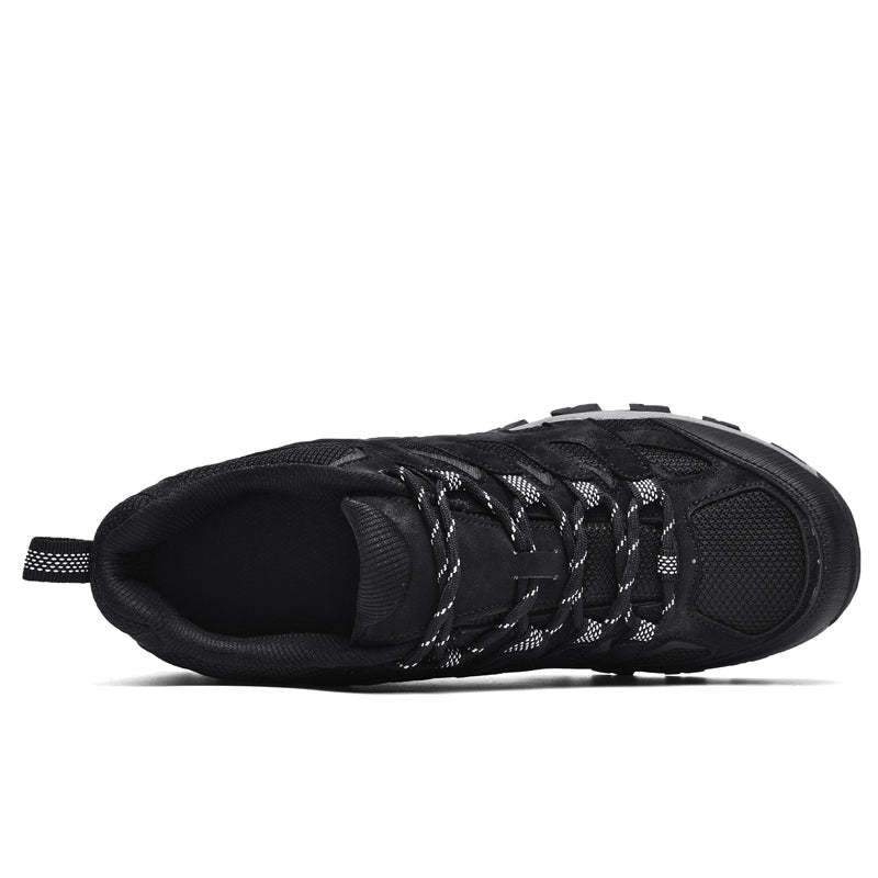 Men's Outdoor Hiking Shoes – Breathable Waterproof Low-Cut Walking Shoes with Non-Slip Traction, Abrasion-Proof Build & Orthopedic Wide Toe Arch Support